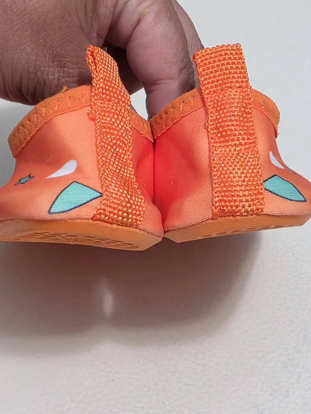 Kids Orange 'Cool Crocodile' Slip-On Water Shoes Size 5½ 6 Toddler Or 24/25 Asia
